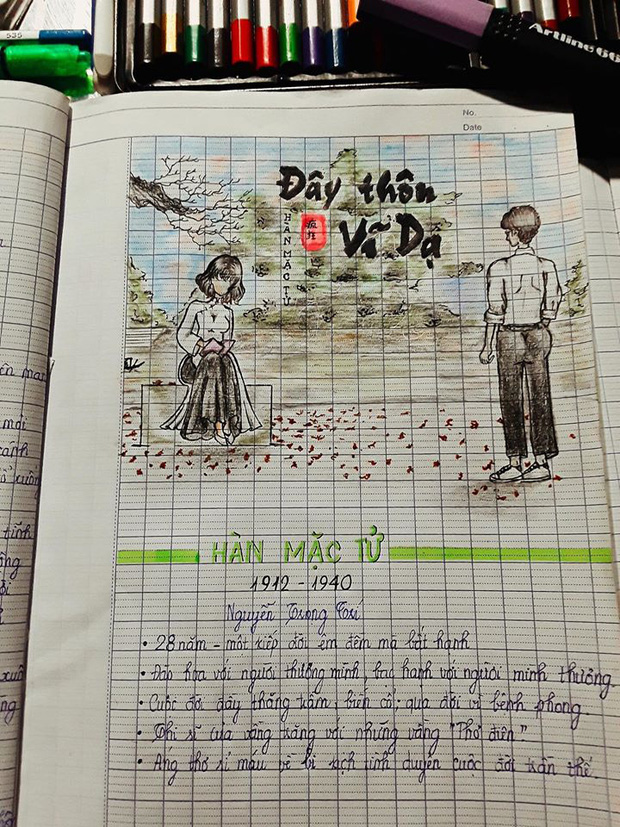 Tự vẽ tranh sương sương minh họa cho tác phẩm văn học, nam sinh khiến ai nấy sửng sốt bởi tài múa bút chẳng kém cạnh họa sĩ-3