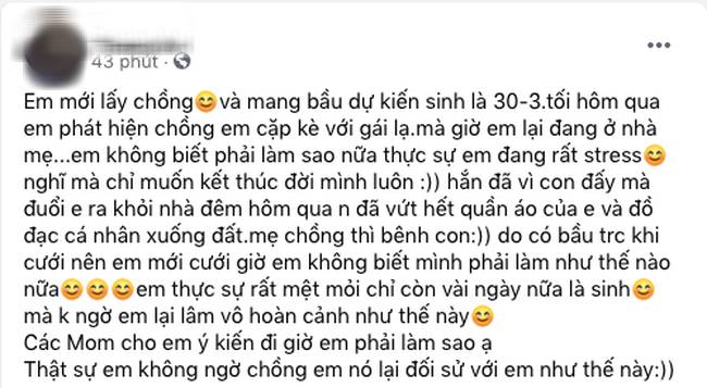Vợ mang bầu phát hiện ra chồng ngoại tình, anh ta còn ném đồ đạc vợ đi nhưng vẫn được mẹ bênh vực, dân tình đồng loạt hiến kế cho cô vợ đáng thương-1