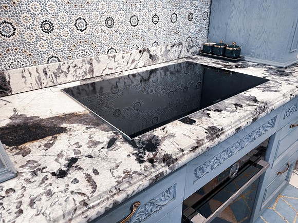 Cận cảnh không gian căn bếp thiết kế theo phong cách tân cổ điển trong biệt thự của gia đình Đăng Khôi-8