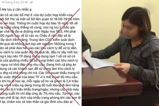 Tung tin Hà Nội vỡ trận vì Covid-19, hai phụ nữ bị triệu tập