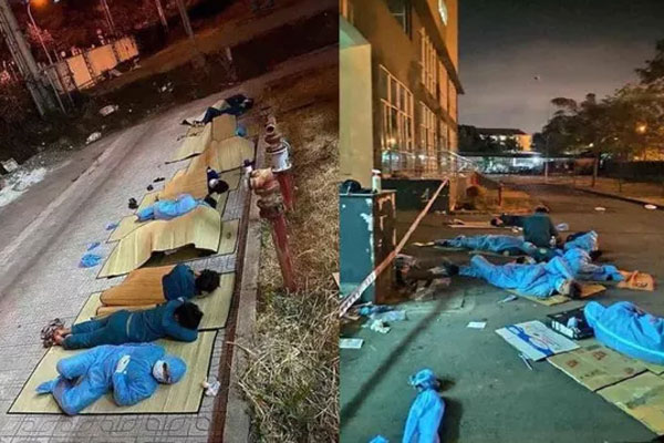 Bữa cơm tối nấu vội lúc 10 rưỡi đêm của đội lấy máu xét nghiệm lưu động chỉ có rau và trứng luộc khiến người xem không khỏi nhói lòng-4