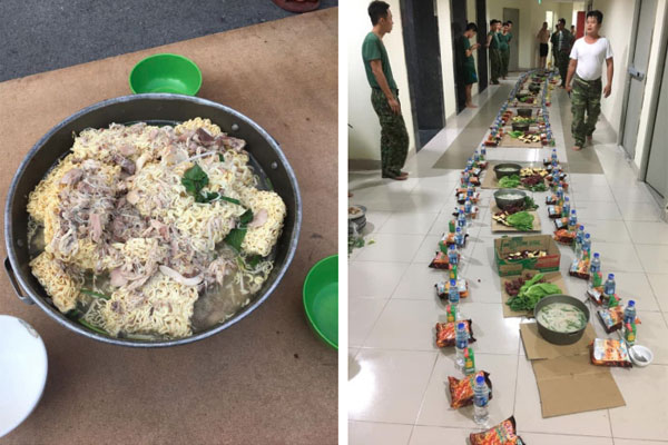 Bữa cơm tối nấu vội lúc 10 rưỡi đêm của đội lấy máu xét nghiệm lưu động chỉ có rau và trứng luộc khiến người xem không khỏi nhói lòng-3