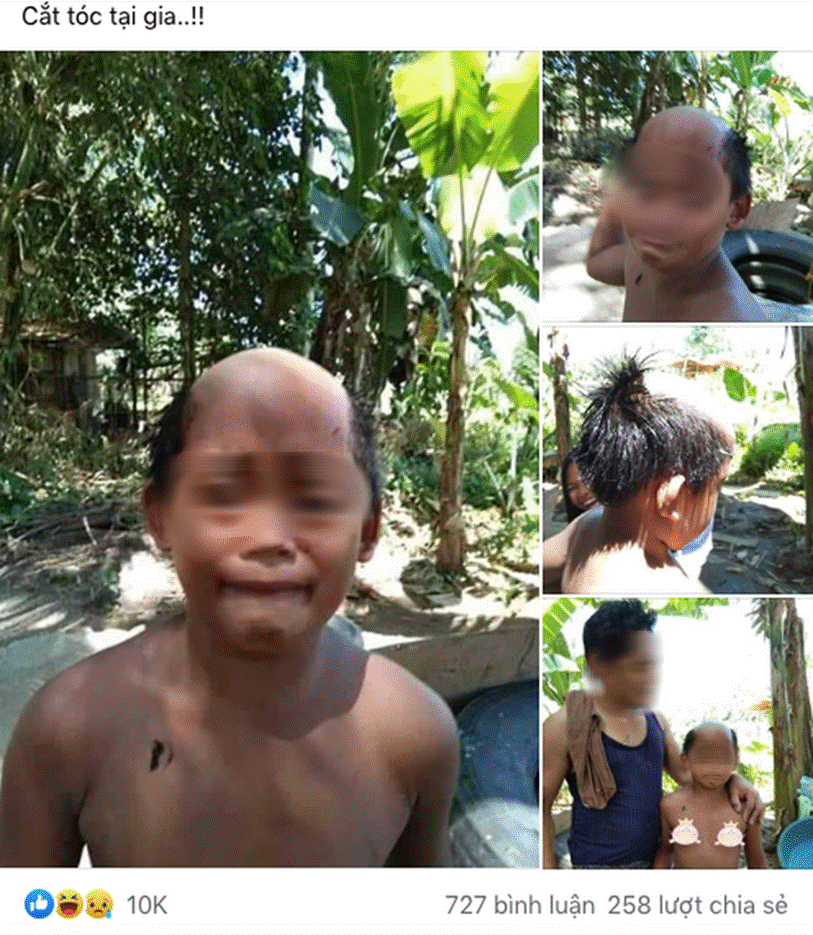 Cắt tóc tại gia cho đỡ tốn kém, ông bố trẻ cầm kéo và cái kết khiến cậu con trai khóc hết nước mắt còn dân mạng được phen không nhịn được cười-1