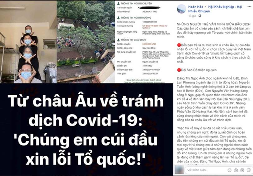 Trở về nước sau hành trình trốn chạy dịch Covid-19”: Nhóm du học sinh cúi đầu xin lỗi Tổ quốc!, tự nguyện làm sao đỏ trong khu cách ly, hình ảnh đẹp được bao người ủng hộ-1