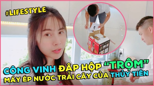 Người ta đập hộp giày hiệu, túi hiệu,&nbsp;nhà Thuỷ Tiên mỗi lần đập hộp toàn máy chế biến đồ ăn, thức uống-7