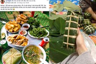 Cuối tháng 3 mà con cháu vẫn quây quần đông đủ ở nhà, nhiều gia đình rủ nhau gói bánh chưng để... “đón Tết” lần hai