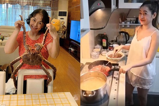 Khoe ảnh con gái vào bếp, mẹ Chi Pu được khen
