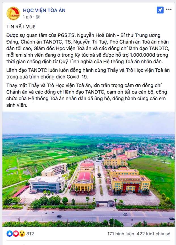 Trường nhà người ta: Mỗi sinh viên được tặng 1 triệu đồng để hỗ trợ mùa dịch-1