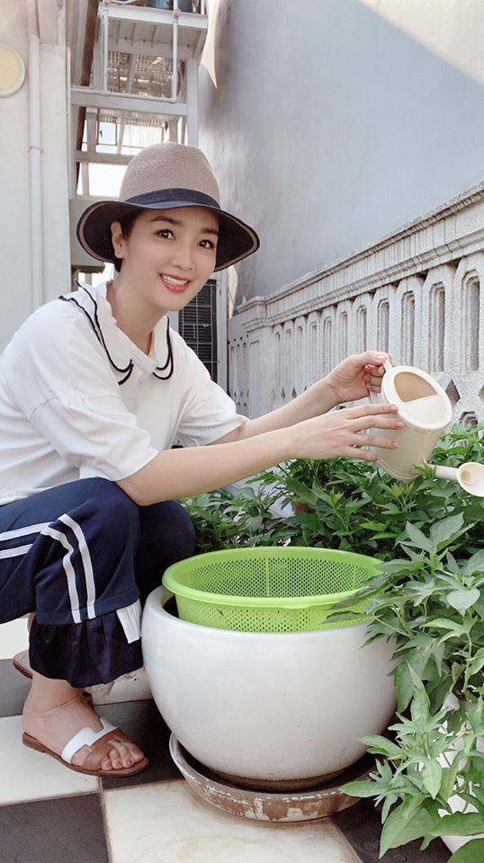 Khu vườn rau sạch trong biệt thự của Hoa hậu Đền Hùng Giáng My-7