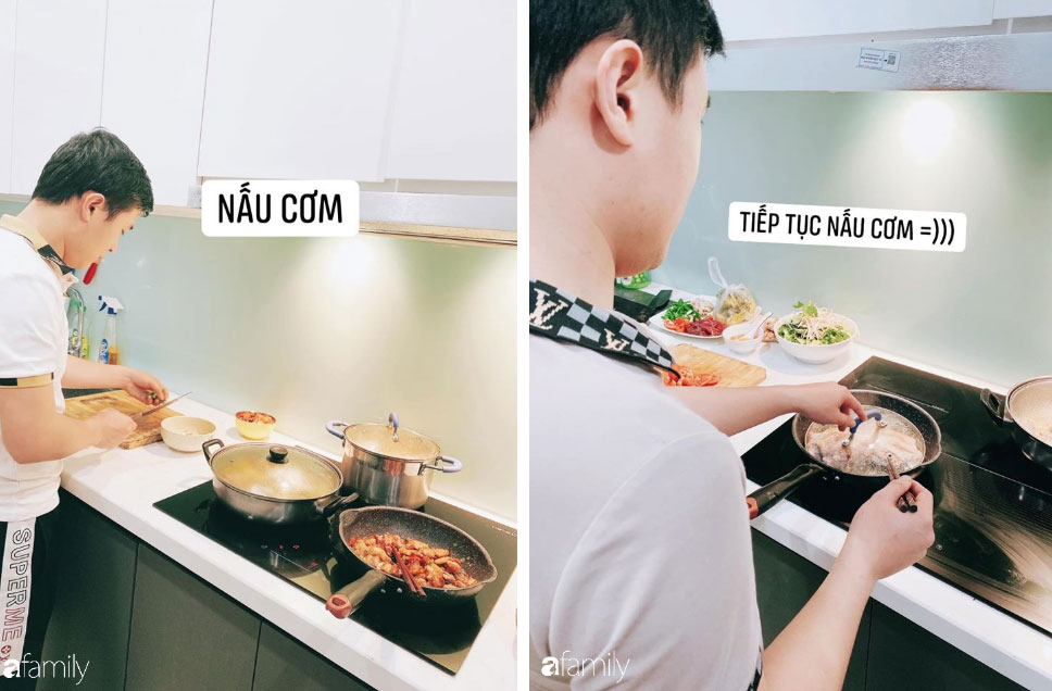 Nhật ký ở nhà tránh dịch hài hước của bà mẹ 2 con Hà Nội: Nhà có 1 ông chồng rất dễ thương, nghỉ làm kiêm luôn chức quản gia, cơm lo 4 bữa-2