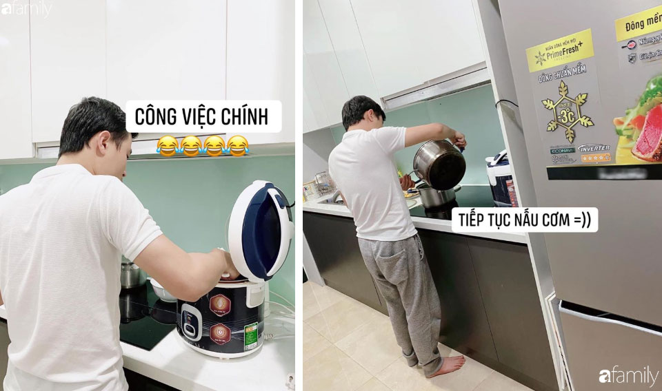 Nhật ký ở nhà tránh dịch hài hước của bà mẹ 2 con Hà Nội: Nhà có 1 ông chồng rất dễ thương, nghỉ làm kiêm luôn chức quản gia, cơm lo 4 bữa-8