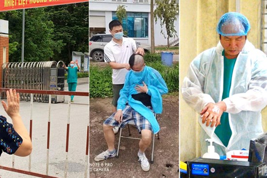 Ngủ ít, nhịn vệ sinh suốt 6 tiếng, mặt đầy vết hằn, gặp người thân qua hàng rào cách ly: Những bức ảnh chân thực nhất về y bác sĩ Việt Nam nơi tuyến đầu chống dịch Covid-19