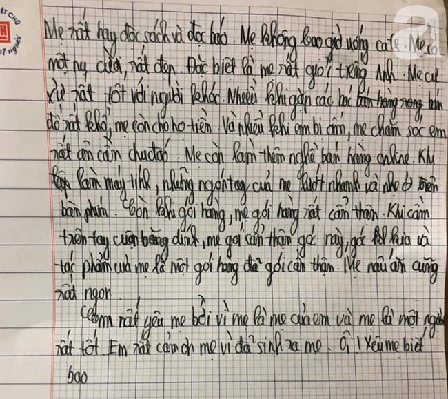 Văn tả mẹ bán hàng online rất kỹ của cậu bé lớp 5, câu kết mới khiến bà mẹ... đứng tim-2