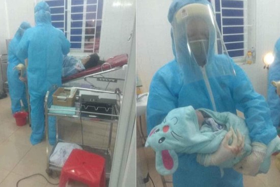 Sản phụ đang cách ly ở bệnh viện được bác sỹ đỡ đẻ thành công bé trai nặng gần 3kg