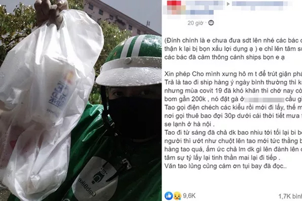 Giao hàng thời Covid-19, shipper đầu tư hẳn flycam đắt đỏ nhưng gây cười nhất lại là lời nhắn ngọt ngào từ khách nữ-2