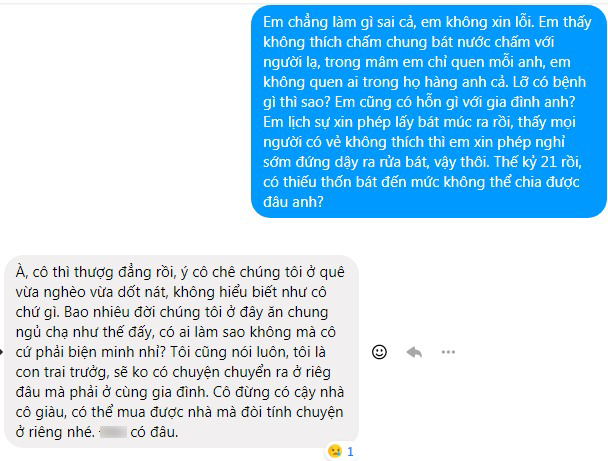 Về ra mắt cô gái xin bát nước chấm riêng liền bị cả nhà người yêu dè bỉu, còn bạn trai thì mắng xơi xơi: Bỏ ngay tính tiểu thư đi, nhà tôi bao đời chung chạ có sao đâu?-3
