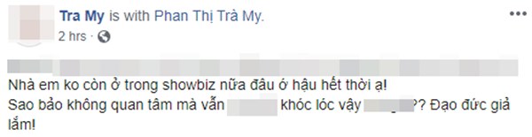 Tiếp tục công khai mỉa mai NSƯT Trịnh Kim Chi đạo đức giả, Trà My Thương nhớ ở ai lại gây bức xúc-1