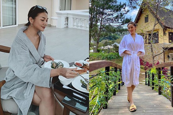 Chỉ đơn giản là diện áo choàng tắm, mỹ nhân Việt - Hàn sống ảo cực