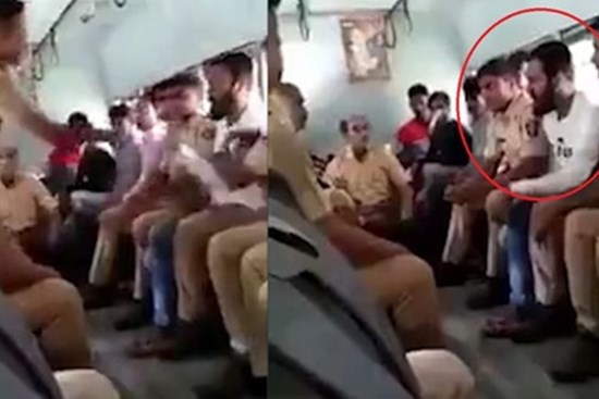 Người đàn ông nhổ nước bọt vào cảnh sát gây náo loạn