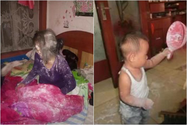 Bà nội thiếp đi ngủ trưa một lúc, tỉnh dậy đã thấy cả căn bếp tan hoang, nhưng câu nói của đứa cháu khiến bà không thể tức giận-1