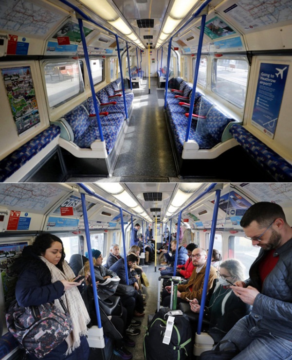 Loạt ảnh Before - After cho thấy London vắng lặng đến siêu thực sau lệnh phong tỏa để chống dịch Covid-19-3