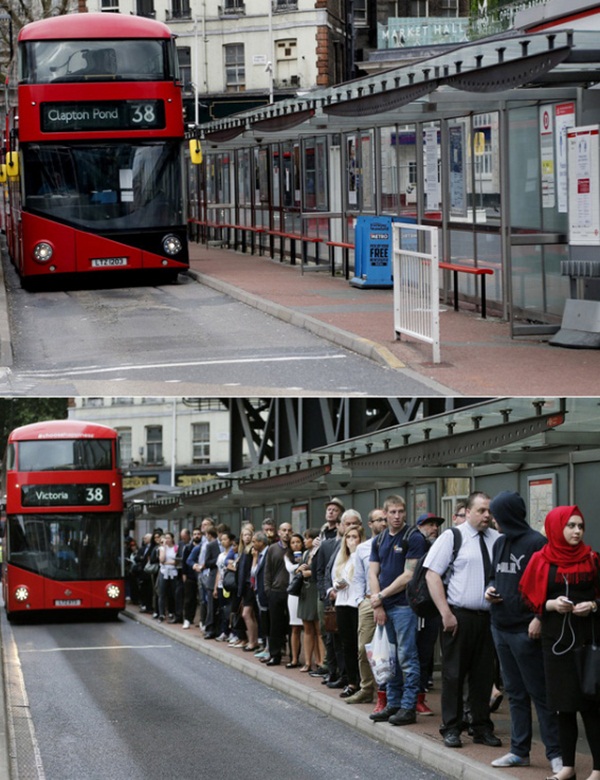 Loạt ảnh Before - After cho thấy London vắng lặng đến siêu thực sau lệnh phong tỏa để chống dịch Covid-19-5