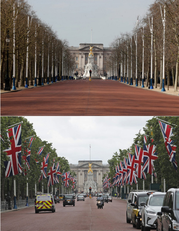 Loạt ảnh Before - After cho thấy London vắng lặng đến siêu thực sau lệnh phong tỏa để chống dịch Covid-19-9