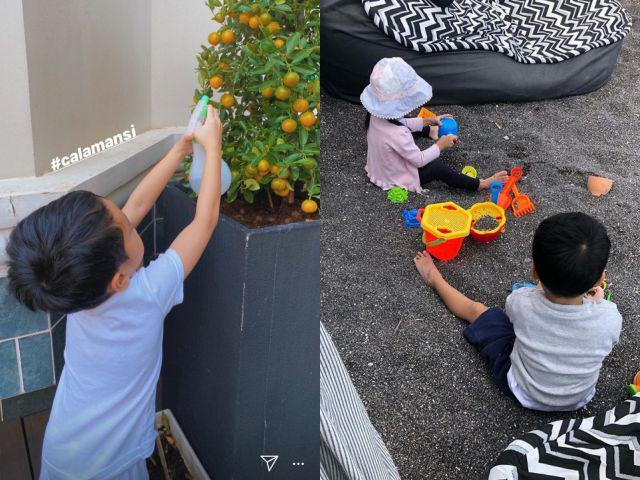 2 con là cháu nội tỷ phú nhưng vẫn được mẹ Tăng Thanh Hà chế đồ cũ làm đồ chơi-2