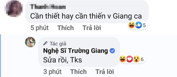 Muốn ngượng chín với từ nhạy cảm Trường Giang bất cẩn viết, may có fan vào sửa chứ không lại toang!-2