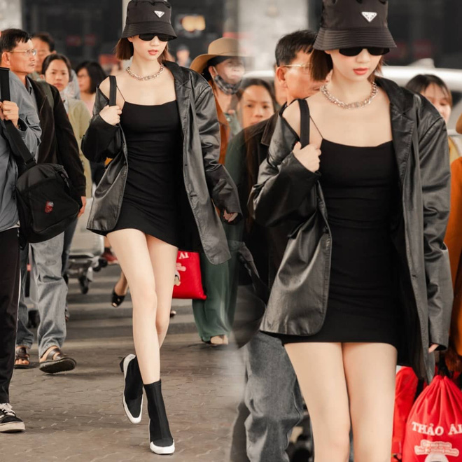 Thích Ngọc Trinh hay không cũng khó phủ nhận style sân bay tôn body nuột hết cỡ của cô, trong đó có 2 công thức khoe dáng bất bại-10
