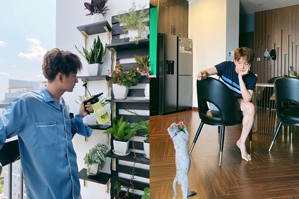 Quốc Trường chăm sóc vườn cây cổ thụ trong biệt thự 700 m2-9