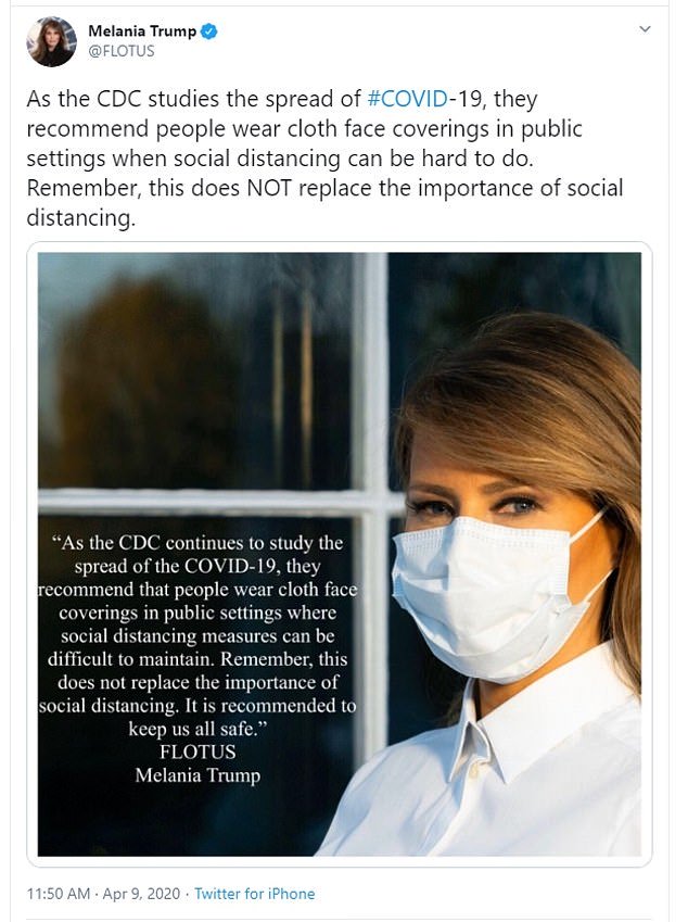 Giữa tâm dịch Covid-19, Đệ nhất phu nhân Mỹ bất ngờ xuất hiện trong hình ảnh đeo khẩu trang và phản ứng của Tổng thống Mỹ-2