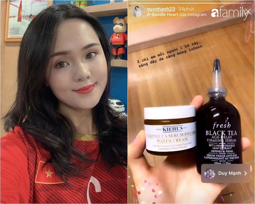 Vợ Duy Mạnh là tiểu thư nhà giàu nhưng skincare siêu đơn giản chỉ với 2 món để da căng bóng như gái Hàn-1