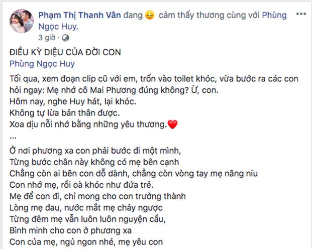 Nhói lòng khi nghe lại ca khúc được Phùng Ngọc Huy thay lời cố diễn viên Mai Phương dành tặng con gái Lavie-1