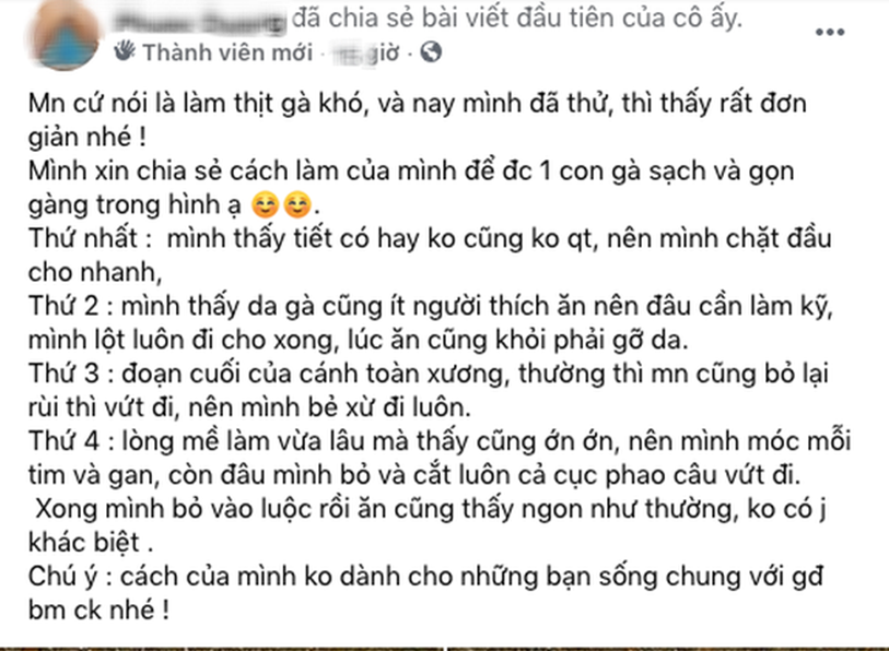 Khoe con gà được rửa sạch đến trụi bộ da nhưng bộ công thức trọn 4 bước làm gà được cô gái chia sẻ mới là thứ sẽ khiến bao bà mẹ chồng phải khóc thét-1