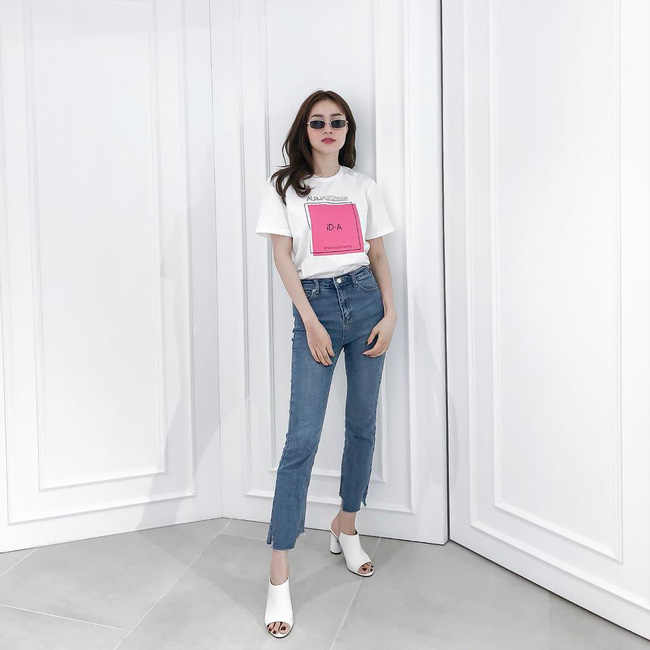 Thước đo thần thái mỹ nhân Vbiz là combo áo trắng quần jeans: Hà Tăng sang chảnh, Ngọc Trinh khoe dáng nuột nhưng đến Minh Hằng mới bất ngờ-5