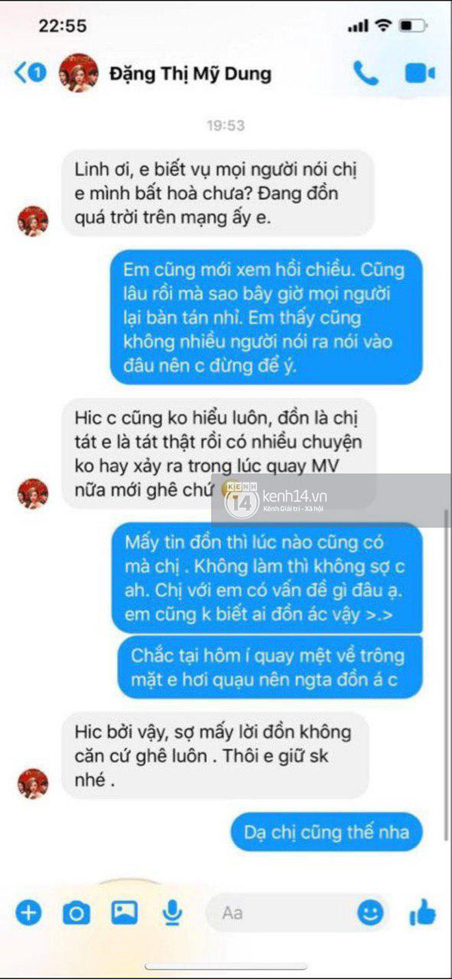 Midu và Linh Ngọc Đàm cùng tung tin nhắn hé lộ quan hệ thật: Tình chị em có toang như lời đồn?-2