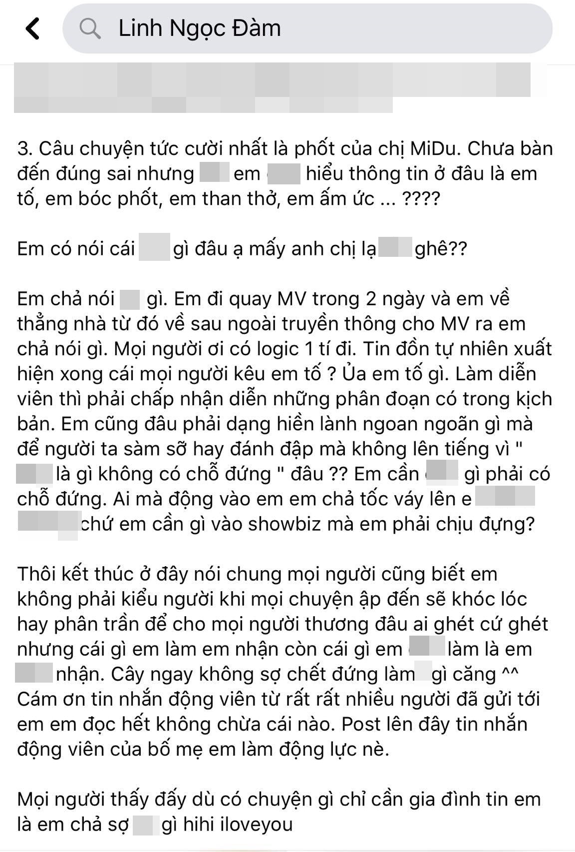 Vụ Midu bị bóc phốt giả tạo, Linh Ngọc Đàm lên tiếng: Cây ngay không sợ chết đứng, làm gì mà căng!-3