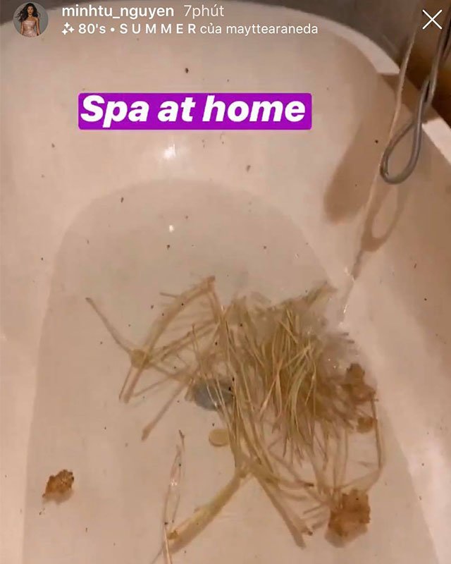 Bị kẹt ở đảo Bali vì dịch Covid-19, Minh Tú chia sẻ bài tập ở nhà với balo, tự làm đẹp với bột cafe-4