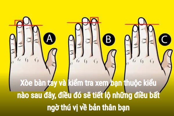 Trắc nghiệm: Xòe bàn tay trái ra xem bạn thuộc kiểu nào, sẽ có những tiết lộ bất ngờ về bản thân bạn-1