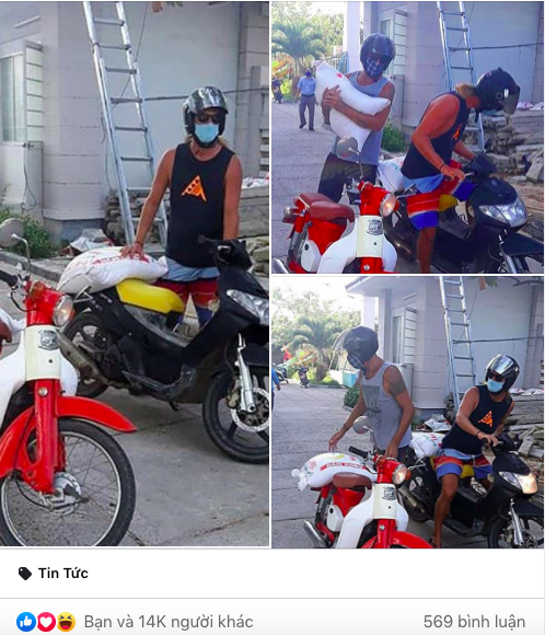 Hình ảnh 2 anh Tây khệ nệ vác gạo đến quyên góp tại cây ATM gạo miễn phí rồi lặng lẽ rời đi thu hút hàng chục nhìn like từ dân mạng-1