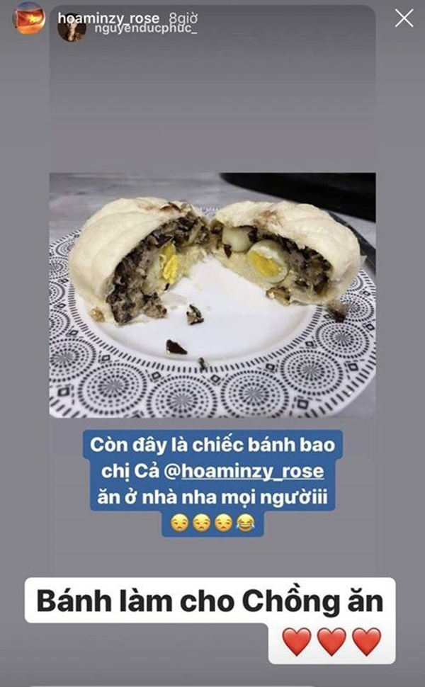 Hòa Minzy phân biệt đối xử, làm bánh cho chồng và cho Đức Phúc khác một trời một vực-4