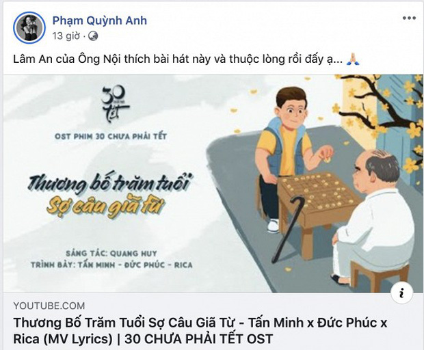 Bố đạo diễn Quang Huy qua đời, Phạm Quỳnh Anh vẫn có động thái đáng quý dù đã ly hôn-1