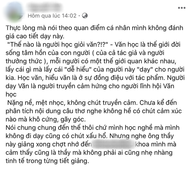 Tranh cãi thầy giáo dạy Văn biến bài thơ Sóng thành bí kíp tán gái, lời giảng coi thường phụ nữ-6