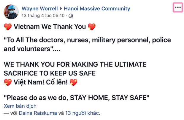 Người nước ngoài ở Việt Nam đồng loạt gửi thông điệp ý nghĩa giữa đại dịch Covid-19: Cảm ơn đã giúp cho chúng tôi được an toàn-1