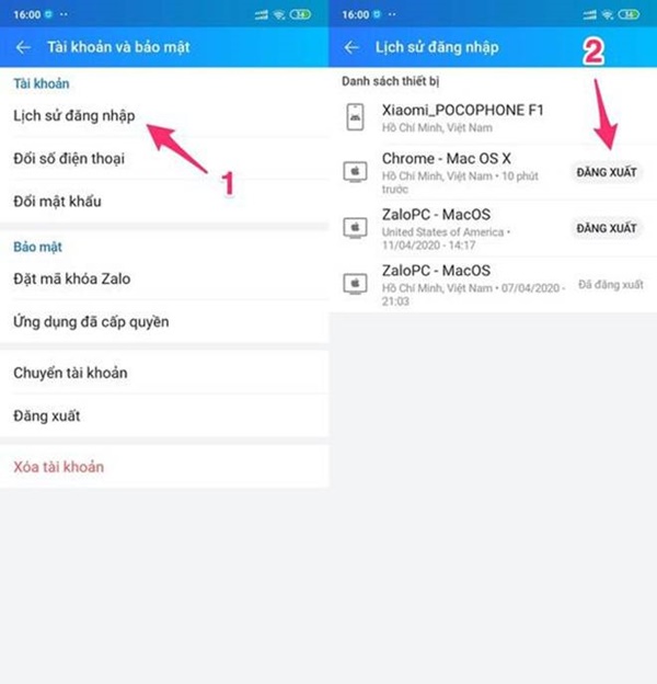 Cách đăng xuất tài khoản Zalo và Facebook từ xa-3