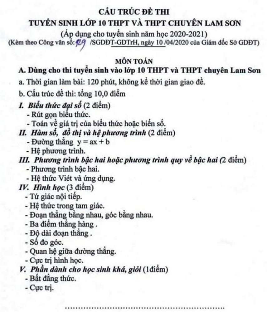 Lưu ý: Thêm 1 tỉnh thành quyết định giảm bớt môn thi vào lớp 10, lịch thi của một số tỉnh thành hiện như sau-3