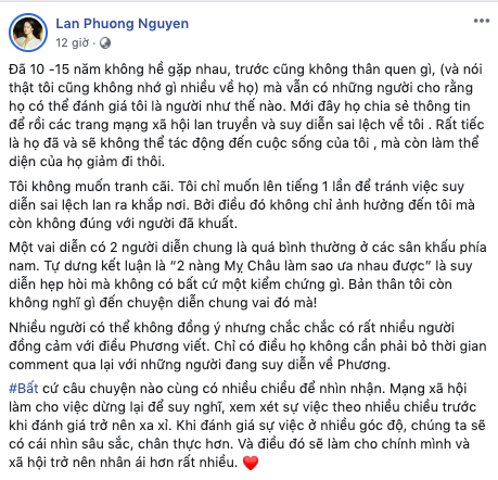 Lan Phương lên tiếng việc bị nghi ngờ có hiềm khích với cố nghệ sĩ Mai Phương: Suy diễn hẹp hòi-1