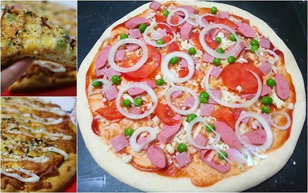 Cách làm bánh pizza tại nhà đơn giản thơm ngon ngây ngất-6