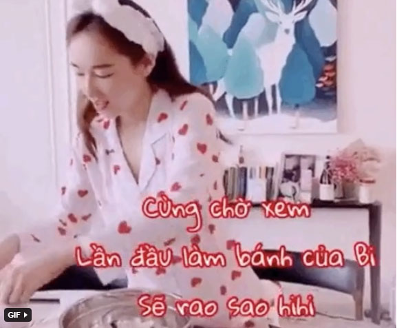Nhã Phương lần đầu trổ tài làm bánh mừng sinh nhật Trường Giang, còn tranh thủ làm điều này để giữ dáng-1